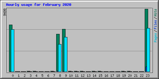 Hourly usage for February 2020