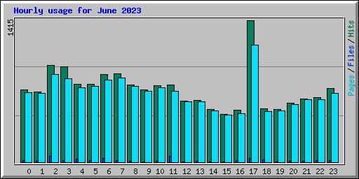 Hourly usage for June 2023